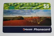 Telecom Phonecard $5 Landscape II Bollards Lagoon, SA SCARCE CARD *UNUSED* MINT