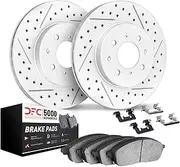 Dynamic Friction Company Front Brakes and Rotors| Hardware Included| Front 5000 Advanced Brake Pads and Rotors Kit| Fits 1998-2002 Mitsubishi Mirage