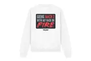 Top Gun Unisex Adult Mach 2 Hair On Fire Sweatshirt (White) - UTTV12970