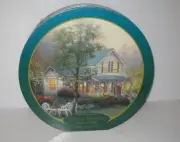 New Sealed Thomas Kinkade Vintage 1999 24" Round Puzzle "The Village Inn"
