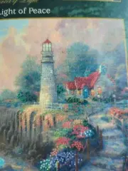 Thomas Kinkade Counted Cross Stitch Kit THE LIGHT OF PEACE Lighthouse Brand New