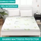 Waterproof Mattress Protector Bamboo Mattress Cover Deep Pocket Queen King AUS