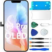 for iPhone 13 Pro Max Screen Replacement,[Soft OLED][Full HD] [COF] 3D Touch Retina Display Digitizer Screen Assembly with Repair Tools Kit and Waterproof Adhesive