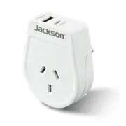 Jackson PTA8814USBMC Slim Outbound Travel Adaptor - 1x USB-A & 1x USB-C (2.1A) Charging Ports Converts NZ / AUS Plugs for use in Sri Lanka & Parts of India [PTA8814USBMC]