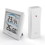 1X(Digital LCD Weather Station Indoor Outdoor Trend Hygrometer Wireless Remote S