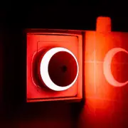 Amber Night Light, Plug-in Led Nightlight, Dusk To Dawn Sensor, Energy Efficient, Plug In, Soft Glow, 2 Pack,red
