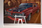 3D Sports Car Wallpaper Wall Mural Removable Self-adhesive 726