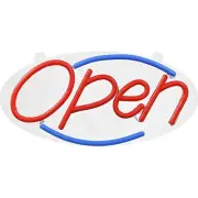 Hillman Plastic Indoor and Outdoor LED Lighted Open Sign - Case of: 1;