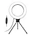 Blucoil 6in Selfie Ring Light w/Desk Tripod Stand, 3 Modes, 11 Brightness Levels