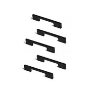 RANDY & TRAVIS MACHINERY 150mm Square Kitchen Cupboard Cabinet Handles - Matte Black - Pack of 5