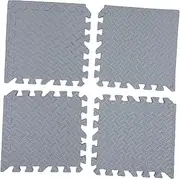 4pcs Eva Soft Foam Floor Mats Interlocking Gym Floor Tiles Vibration Dampening for Quiet Workout Environment