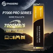 PHIXERO PCIe 4.0 NVMe M.2 SSD 512GB–4TB 7000MB/s for PS5 & Gaming PC