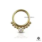 Valentina 14K Solid Gold Septum Ring 16G | Dainty Septum Clicker Ring Nose Ring