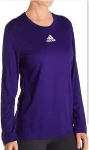 Adidas Creator Climalite Long Sleeve Crew Neck Tee Women Size Small