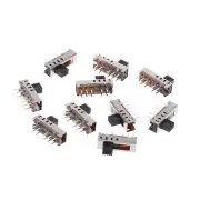 10Pcs SS24E01-G5 Slide Switches Vertical 0.5A 10 Pin 4 Position Toggle