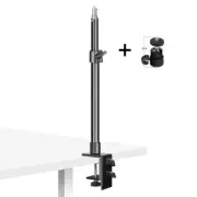 Table Desk Mount Stand Light Tripod with 1/4'' Ball Head for Camera Ring Light