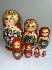 Matryoshka Hand Painted Nesting Dolls Set of 7