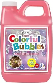 Lulu Home Concentrated Bubble Solution, 1 L/ 33.8 OZ Refill for Bubble Machines, Giant Wands, and Blowers - Up to 2.5 Gallons for Kids' Birthday Parties