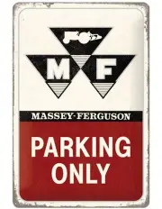 [NOSTALGIC ART] Medium Sign Massey Ferguson Parking Only 20x30cm in Multi