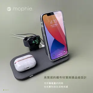 mophie 15W 2+1 整合式 無線 快充 充電盤 充電座 適用於手機 Airpods Apple watch