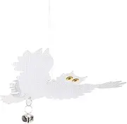Fake Owl Decoy to Scare Birds Reflective Deterrent Bird Scarer Repellent Devices Shape Hanging Control Device Decoration for Farms Orchards Gardens Windows