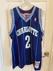 NWT Mitchell & Ness 1994/95 Charlotte Hornets Larry Johnson Jersey Mens XL