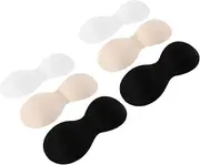 [Generic] 6 Pairs Soft Shaped Massage Pads Removable and Washable Inserts for Comfort Versatile Use Home Sports and Work Polyester Chest Cushion for Summer Wear