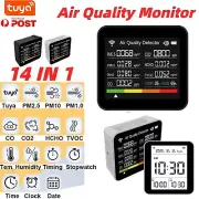 14In1 Air Quality Monitor Humidity Meter Temperature Detector Formaldehyde CO2