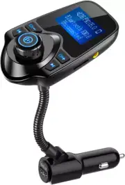 Nulaxy Wireless in-Car Bluetooth FM Transmitter Radio Adapter Car Kit W Black