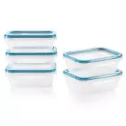 Snapware Total Solution 10Pc Plastic Food Storage Containers Set 3Cup Rectang