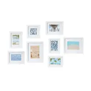 8 Piece Wall Photo Frame Set - White