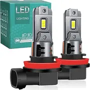 Alopee H11 LED Bulbs, 20000LM 600% Brighter H11 Fog Lights, 1:1 Mini Size with Fan H8 H9 headlightBulbs, 6500K White IP67 Waterproof Wireless Plug and Play