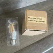 ST64 LED 3 stage dimming Light Bulbs Outdoor,6W 60W Equivalent,2700K St64-2700k