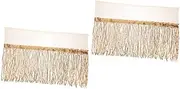 SEWACC 2pcs Latin Dance Dress Fringe Tassel Trim Elegant Sequin for Women Clothing for Performance and Garment Making Versatile Decoration for Special Occasions