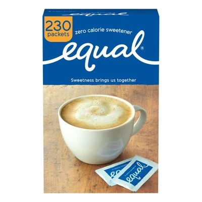 Equal Original Zero Calories Sweetener Packets Sugar Alternative 230 Ct 2 Pack