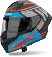 Airoh Matryx Rider Helmet, black-grey-blue, Size M for Men Black Grey Blue