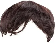 Short Brown Wigs for Men, Mens Dark Brown Wig Short Men Wig Curly Men's Wig With Side Swept Bangs Synthetic Full Wig for Male Daily Party Costume Cosplay Wear, Hair Replacement
