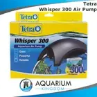 Tetra Whisper 300 Aquarium Air Pump - 300L Fish Tank Twin Outlet Oxygen Aerator