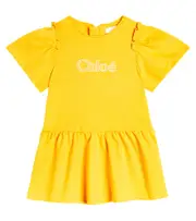 [Chloe Kids] Chloé Kids Baby logo cotton jersey dress M 18 yellow