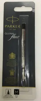 # Parker Quinkflow Ball Pen Refill Medium Nib Black, Pack of 1 *new*