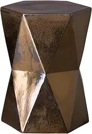 Emissary LG Matrix HEX Stool, Gold 17X22 H