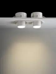 Luton 2 Light GU10 Recessed Gimble 205mm X 95mm Cut Out Downlight in White
