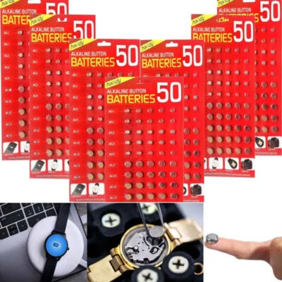 50 ASSORTED BUTTON CELL WATCH BATTERY BATTERIES AG Choose QTY