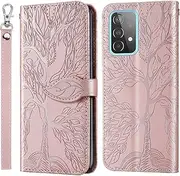 [CXTcase] for Samsung A52s / A52 5G / A52 4G Case PU Leather Folio Flip Cover Magnetic Wallet Phone Case with Pocket for Samsung Galaxy A52s - Rose Glod