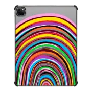 iPad Pro 12.9-inch (5th/6th gen) iPad Impact Case HAPPY DAY RAINBOW 1 IPAD, COLORFUL SUMMER RETRO PRIDE ILLUSTRATION By Ebi Emporium