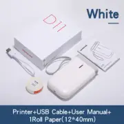 NIIMBOT D11 Label Printer WHITE Wireless Bluetooth Thermal Sticker Maker Machine