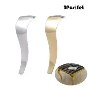2Pcs Stainless Steel Shiny Gold Furniture Bath Tea Coffee Stool Bar Sofa Chair L
