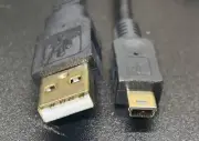 Pack Of 2 USB 2.0 6FT Black Camera Gold PS3 Controller Charging Cable