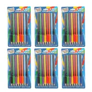 6x 8pc Studio Works Quality Coloured Pencils w/ Grip Assorted Creative Toolkit