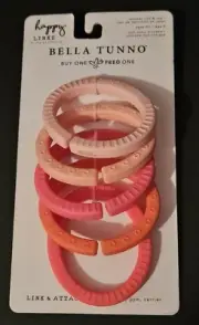 Happy Links Bella Tunno Silicone Teether & Link Toy Combo Pinks New